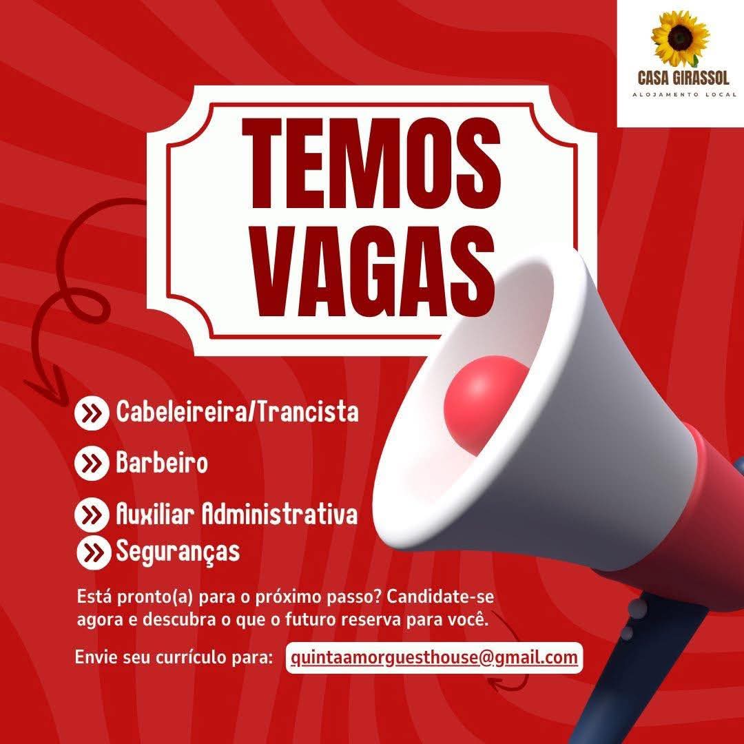 VAGAS ABERTAS NA CASA GIRASSOL