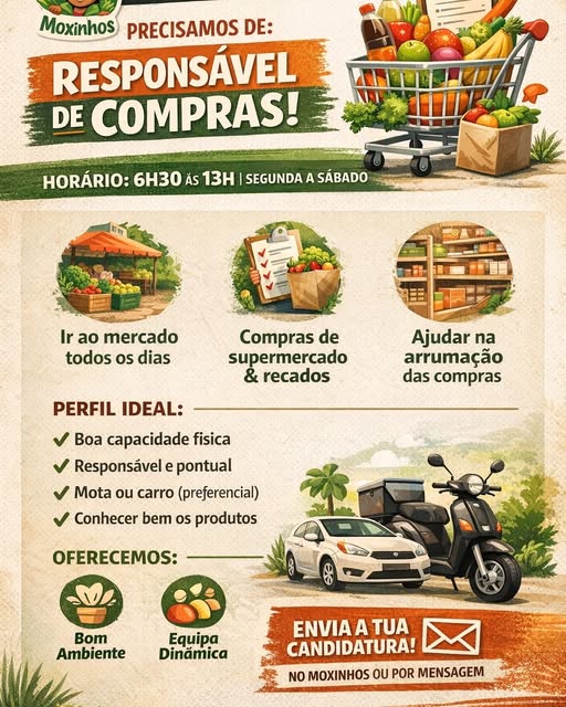 Vaga Para Responsável de Compras