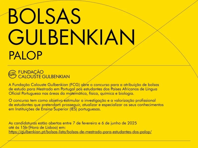 Bolsas de Mestrado para estudantes dos PALOP