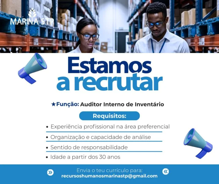 Vaga Para Auditor Interno de Inventário