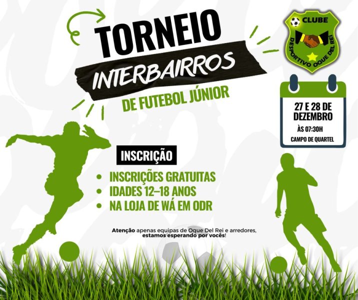 Torneio Interbairros de Futebol Júnior - Oque Del Rei