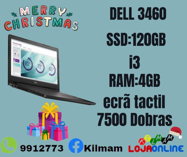 Promoção de Natal - Portátil Dell 3460 com Ecrã Tátil